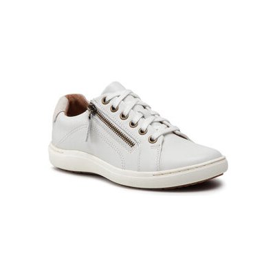 Clarks sneakersy Nalle Lace 261650014 white Leather – Zboží Mobilmania