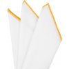 Kravata Bubibubi kapesníček do saka se žlutým lemem bílý