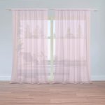 Sablio Záclony Bledě růžová: 2ks 150x250cm – Hledejceny.cz