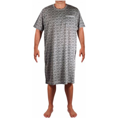 Matěj pánská noční košile krátký rukáv šedá – Zboží Dáma