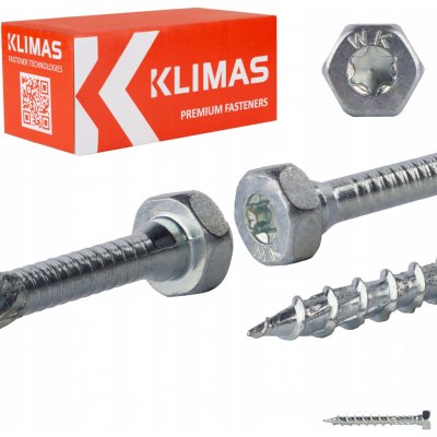 Vruty do dřeva Klimas Wkręt-Met 8 x 60 mm 50 ks – Hledejceny.cz