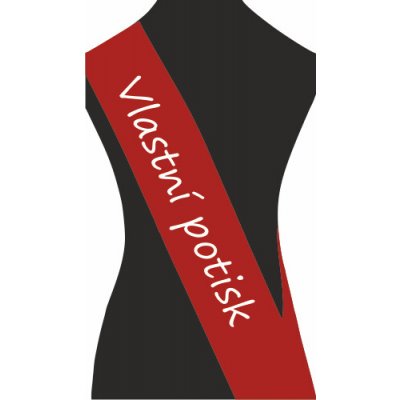 ON-DESIGN Šerpa VLASTNÍ POTISK Barva: červená, Barva potisku: bílá, Fonty písma: Segoe Print – Zboží Dáma