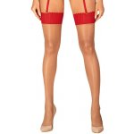 Obsessive Ingridia Stockings Red – Zboží Mobilmania