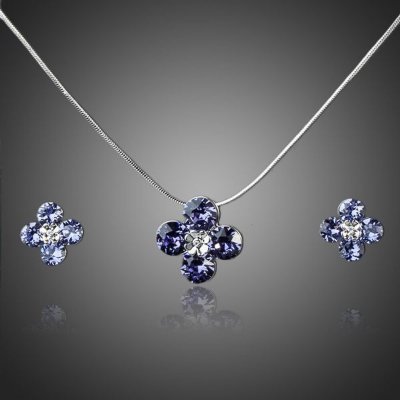 Francesca Petrucci souprava Swarovski Elements Jasmin Fialová SET0029 – Zboží Dáma