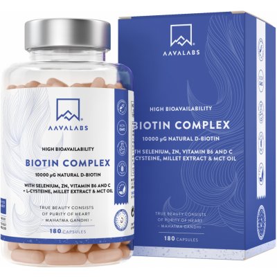 AAVALABS Biotin komplex 180 kapslí – Hledejceny.cz