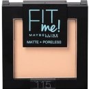 Maybelline Fit Me! Matte + Poreless Kompaktní matující pudr 115 Ivory 9 g