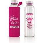 Nutrend SKLENĚNÁ LÁHEV S TERMOOBALEM Růžová 500 ml – Zboží Dáma