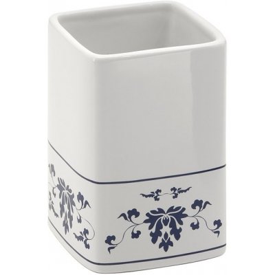 Gedy CIXI sklenka na postavení porcelán bílá/modrá CX9889 – Sleviste.cz