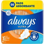 Always Ultra Normal hygienické vložky Vel. 1 s křidélky 56 ks – Sleviste.cz