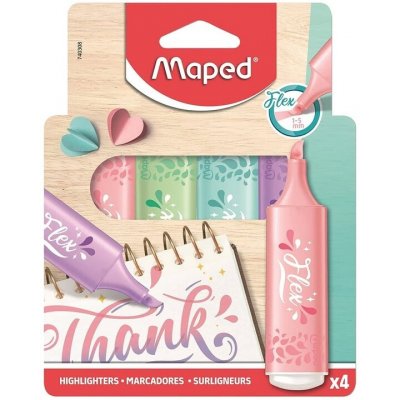 Maped Fluo Peps flex 4 ks pastelové – Hledejceny.cz