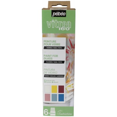 Pebeo Sada vypalovacích barev Vitrea 160 6x20ml č.1 – Sleviste.cz