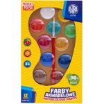 Astra vodové barvy 12 barev, průměr 30mm, zlatá paleta + štětec, 302123003 – Hledejceny.cz
