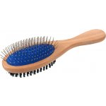 Dog Fantasy Kartáč hroty nylon oboustranný dřevo L 23 cm – Sleviste.cz