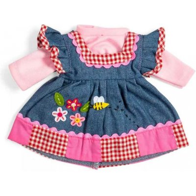 Bigjigs Toys Džínové šaty s růžovým lemem pro panenku 34 cm – Hledejceny.cz