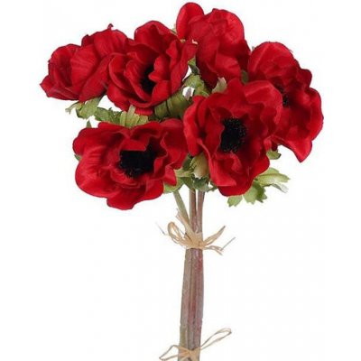 Umělý svazek Vlčího máku červená, 28 cm – Sleviste.cz