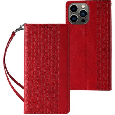 Pouzdro MG Magnet Strap iPhone 12 Pro, červené