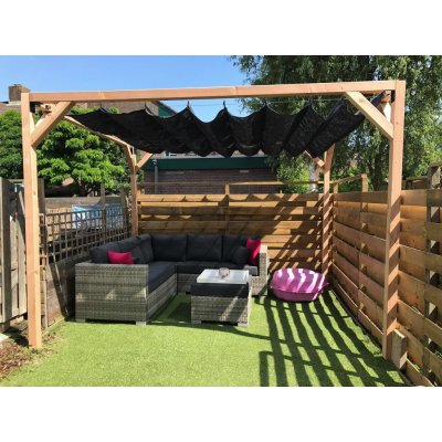Nesling Zahradní baldachýn 2,9 x 4 m - Černá – Hledejceny.cz