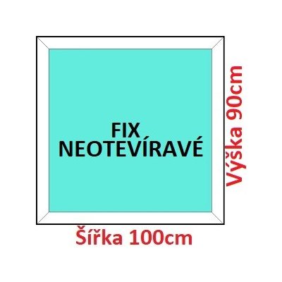 Soft Plastové okno 100x90 cm FIX neotevíravé – Zbozi.Blesk.cz