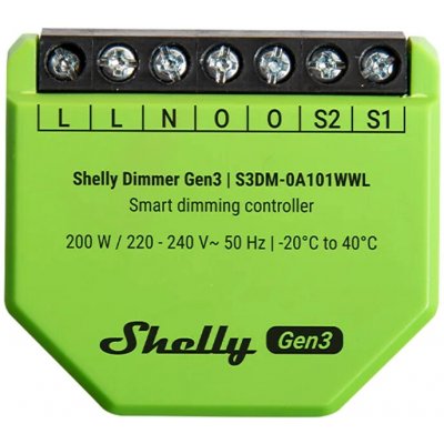 Shelly Dimmer Gen3 - stmívací modul bez nutnosti neutrálního vodiče (WiFi) – Hledejceny.cz