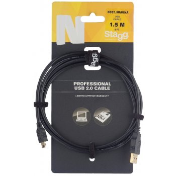 Stagg NCC1,5UAUNA USB A-MINI A 2.0 1,5m