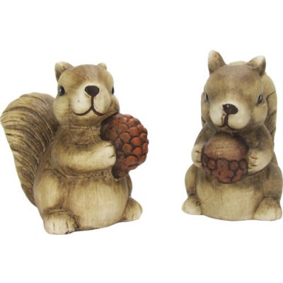 Figurka veverka keramická 4 x 7 x 8 cm, různé druhy – Hledejceny.cz