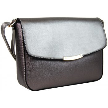 Podélná crossbody kabelka F007 stříbrná