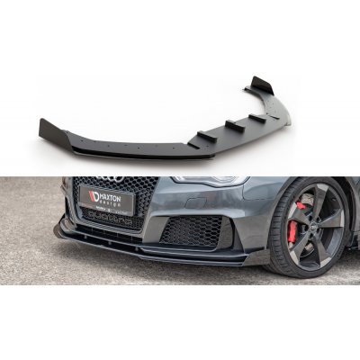 Maxton Design "Racing durability" spoiler pod přední nárazník s rohovými splittery pro Audi RS3 8V, plast ABS bez povrchové úpravy, s červenou linkou – Zbozi.Blesk.cz