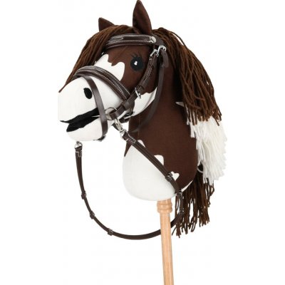 Uzdečka QHP Luxury Stitched Hobby Horse tmavě hnědá – Hledejceny.cz
