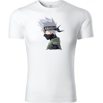 Naruto tričko Kakashi Vectorized bílé