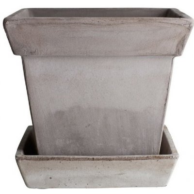 Květináč s podmiskou Gaia Square Grey 21 cm Bergs Potter – Hledejceny.cz
