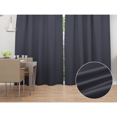 Biante Saténový závěs LUX-056 Antracitově šedý 140x190 cm – Hledejceny.cz