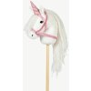 Jednorožčí roh s uzdečkou na hobby horse koníka By Astrup Pink Glitter
