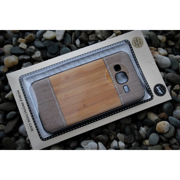 Pouzdro a kryt na mobilní telefon Pouzdro Beeyo Wooden Samsung J320 Galaxy J3