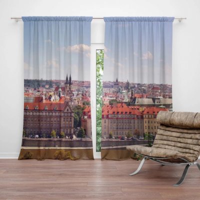Závěsy Praha: 2 ks - 140x250 cm - Sablio – Hledejceny.cz