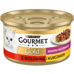 Gourmet Gold s hovězím & kuřetem v omáčce s rajčaty 85 g – Zboží Mobilmania