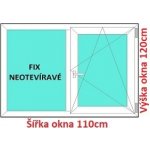 Soft Dvoukřídlé plastové okno 110x120 cm FIX+OS – Sleviste.cz