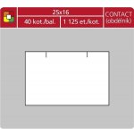 SK Label cenové etikety CONTACT - 25x16, 1125 ks, bílé – Zboží Dáma