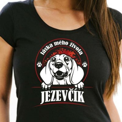 STRIKER Dámské tričko jezevčík Černá – Sleviste.cz