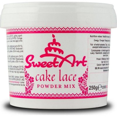 SweetArt hmota na jedlou krajku Cake Lace Powder 250 g – Zboží Mobilmania