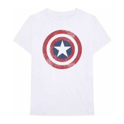 Tričko Captain America Distressed Shield – Zboží Mobilmania