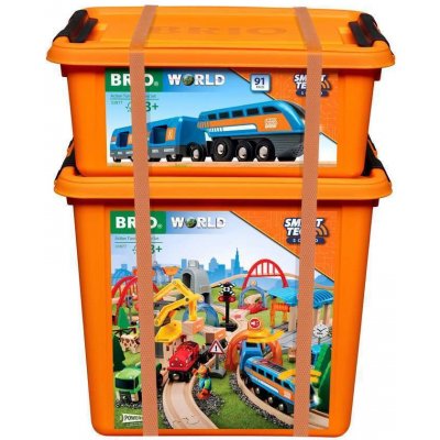 Brio World 33977 Smart Tech Sound Deluxe set s akčními tunely – Zbozi.Blesk.cz