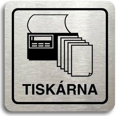 Accept Piktogram "tiskárna" (80 × 80 mm) (stříbrná tabulka - černý tisk) – Zboží Mobilmania