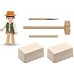 EFKO IGRÁČEK Archeolog figurka egyptské vykopávky maska faraona a soška Bastet – Zboží Dáma