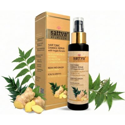 Sattva Ájurvédské vlasové tonikum s keratinem Neem & Zázvor 100 ml – Hledejceny.cz