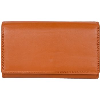 Klasická oranžová kvalitní kožená peněženka HMT