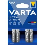 Varta Ultra Lithium 4ks AAA 6103301404 – Zbozi.Blesk.cz