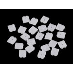 Prima-obchod Silikonové koncovky na ploché, kovové a plastové kostice šíře 6; 8; 12 mm, barva 5 (12 mm) transparent – Zboží Dáma