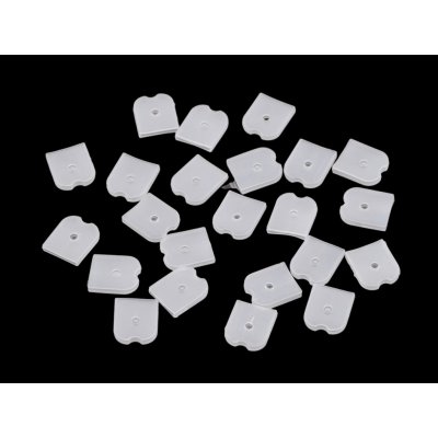 Prima-obchod Silikonové koncovky na ploché, kovové a plastové kostice šíře 6; 8; 12 mm, barva 5 (12 mm) transparent – Zboží Dáma