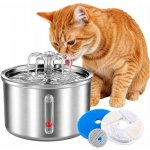 Napáječka s fontánou Wobell kov 2000 ml – Zboží Mobilmania