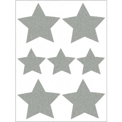 Reflexní nažehlovací motivy - hvězdy – Zboží Dáma